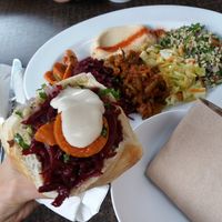 Very good falafel! at Fat Camel Cafe in Whangarei