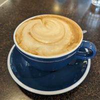 Flat white with almond milk at Fat Camel Cafe in Whangarei
