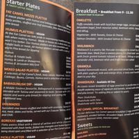 Menu at Fat Camel Cafe in Whangarei