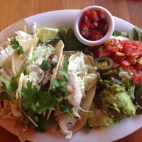 'Tres 'Fish' Tacos' at Veggie Grill in West Hollywood