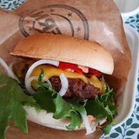 Chili burger at Brödernas in Stockholm