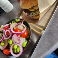 A farsan with the summer salad (lunch menu for 149kr) at Brödernas in Stockholm