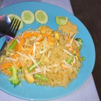 Big Portion of Pad Thai - very tasty!  at Jimmy's Fried Chicken in Koh Lanta