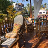 Roof terrace with a little shop at Khana and Love in Morjim