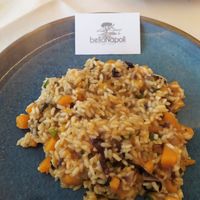 Risotto con zucca e radicchio tardivo 🍚 at Alla Bella Napoli in Belluno