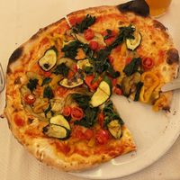 Pizza Verdura with vegan Cheese   at Alla Bella Napoli in Belluno