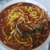 Tofu noodles in gravy at Shan Food in Chiang Mai