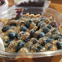 Custom acai bowl at Organic Krush in Roslyn