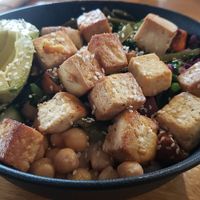 Weekday special with tofu added at Organic Krush in Roslyn