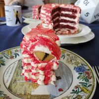 ...and delicious red velvet cake!  at Chez Malachy - Preorder only in Brussels