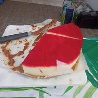 Cheesecake at the vegan street festival at Chez Malachy - Preorder only in Brussels