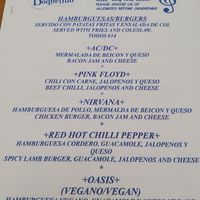 Menu at El Boquetillo in Frigiliana