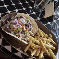 Vegan chicken tacos  at El Boquetillo in Frigiliana