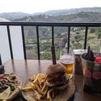Massive vegan burger at El Boquetillo in Frigiliana