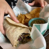 Tofu and veggie burrito  at Greengos Caribbean Cantina in St Thomas