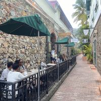 Outside  at Greengos Caribbean Cantina in St Thomas
