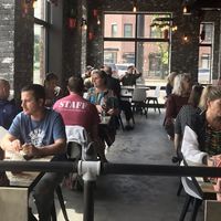 Seating outside and inside  at Da Vinci in Bloomington