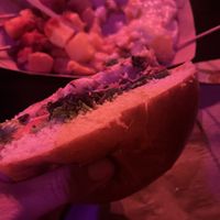 Burguer vegana y patatas bravas  at La Fabrica de Hielo in Valencia