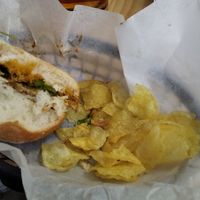 Disappointing veggie burger... mostly cheap bread bun ! at La Fabrica de Hielo in Valencia