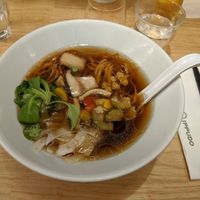 Vegan ramen in a mushroom broth at Ippudo - Louvre in Paris