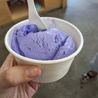 Ube ice cream at Dasher & Crank in Miami