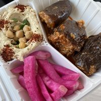 Stuffed eggplant! My favorite! at Vegiterranean Kitchen in Moorpark