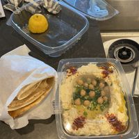 Fresh hummus and pita at Vegiterranean Kitchen in Moorpark