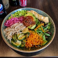vegan bibimbap at Shinto in Alvsjo