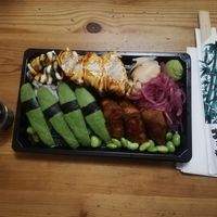 Vegan sushi, take away 11 pieces at Shinto in Alvsjo