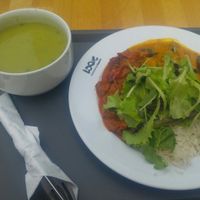 Hraskovo-matova polievka a mix co som ai nabrala:) at Loove by Vegana in Bratislava