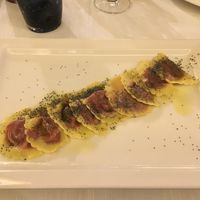 Beetroot Ravioli, served vegan upon request. Fresh and delicious! at Jaegerhaus Agriturismo in Cortina D Ampezzo