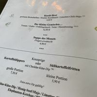 menu at Roter Elephant Café & Restaurant in Erfurt
