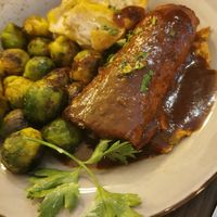 Roulade in Rotweinsoße, Kartoffelgratin und Rosenkohl at Försters in Berlin