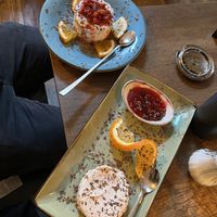 Strawberry tiramisu and cheese cake   at Försters in Berlin