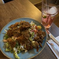 Cesare salad with chicken strips  at Försters in Berlin