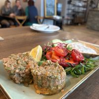 Lox on potato rostis #Veganuary at Försters in Berlin