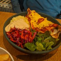 Enchilada bowl at Susie's Vegetarian Kitchen in Edinburgh