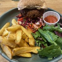 Burger   at Susie's Vegetarian Kitchen in Edinburgh
