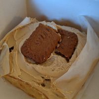 Vegan Biscoff cinnamon bun at Go Go Beets in Edinburgh