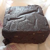 Vegan Chocolate and sea salt brownie at Go Go Beets in Edinburgh