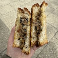 Haggis toastie   at Go Go Beets in Edinburgh