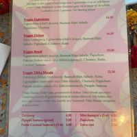 Menu - mains at Veggie India in Nijmegen
