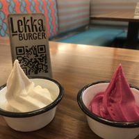 Vanilla and Beetroot ice cream #Veganuary at Lekka Burger in New York City