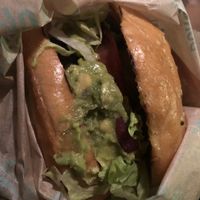 Guacamole burger sauce on the side   at Lekka Burger in New York City