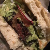 Guacamole burger sauce on the side   at Lekka Burger in New York City