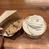 Chocolate Chip Cookie & Vanilla Soft Serve  at Lekka Burger in New York City