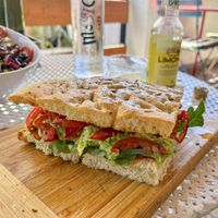 Focaccia Avocado   at Mosaic Cafe in Mallorca