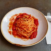 Spaghetti Napoli at Spaghetti Factory in Bern