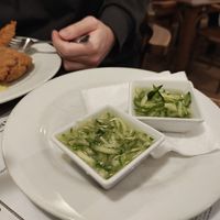 Cucumber salad at Vegalite in Brno