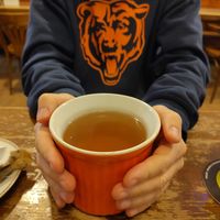 Huge mug of tea on a cold january day 🫶 at Vegalite in Brno
